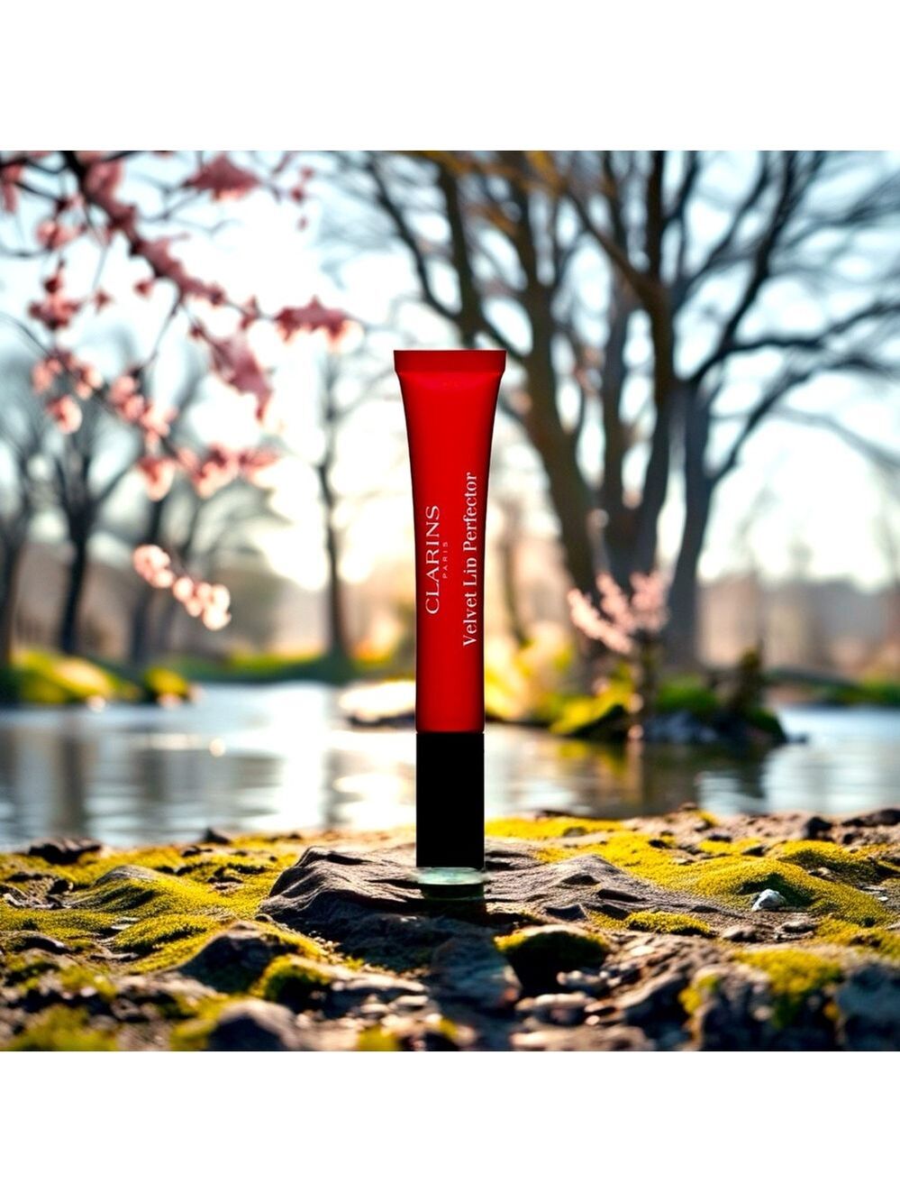 Clarins Paris Velvet Lip Perfector in 03 Velvet Red